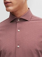 Slim-Fit Shirt Printed Performance-Stretch Fabric