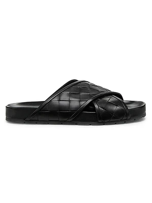 Tarik Intrecciato Leather Sandals