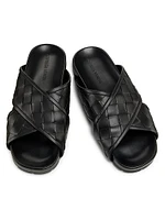 Tarik Intrecciato Leather Sandals