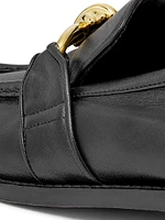 Astaire Knot-Embellished Leather Loafers