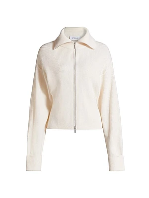 Armanda Wool Zip Cardigan