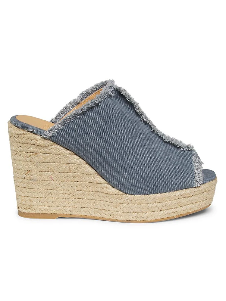 Fatima 95MM Canvas Wedge Espadrilles