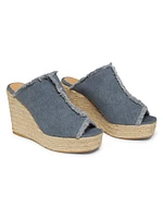 Fatima 95MM Canvas Wedge Espadrilles