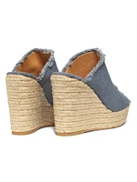 Fatima 95MM Canvas Wedge Espadrilles