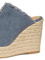 Fatima 95MM Canvas Wedge Espadrilles