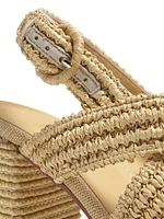 Fulvia 130MM Raffia Platform Sandals