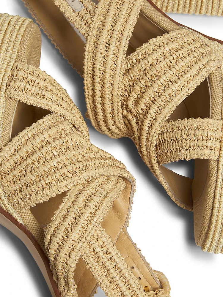 Fulvia 130MM Raffia Platform Sandals