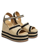 Fortuna Raffia Wedge Sandals