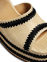 Fortuna Raffia Wedge Sandals