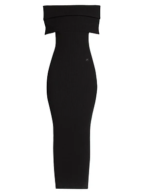 Twist Rib-Knit Maxi-Dress