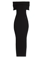 Twist Rib-Knit Maxi-Dress