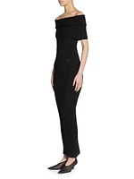 Twist Rib-Knit Maxi-Dress