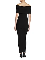 Twist Rib-Knit Maxi-Dress