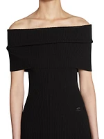 Twist Rib-Knit Maxi-Dress