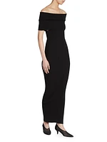 Twist Rib-Knit Maxi-Dress