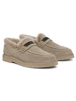 Shearling-Lined Suede Loafers