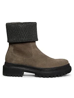 Chelsea Suede Lug-Sole Boots