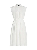 Cotton Voile Sleeveless Shirtdress