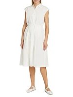 Cotton Voile Sleeveless Shirtdress