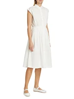 Cotton Voile Sleeveless Shirtdress