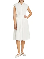 Cotton Voile Sleeveless Shirtdress