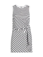 Stripe Jersey Cotton Tank Minidress