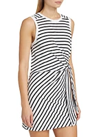 Stripe Jersey Cotton Tank Minidress