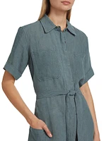 Linen Tie-Waist Romper