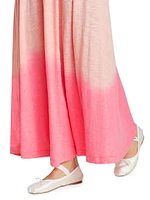 Ombré Slub Jersey Smocked Maxi Dress