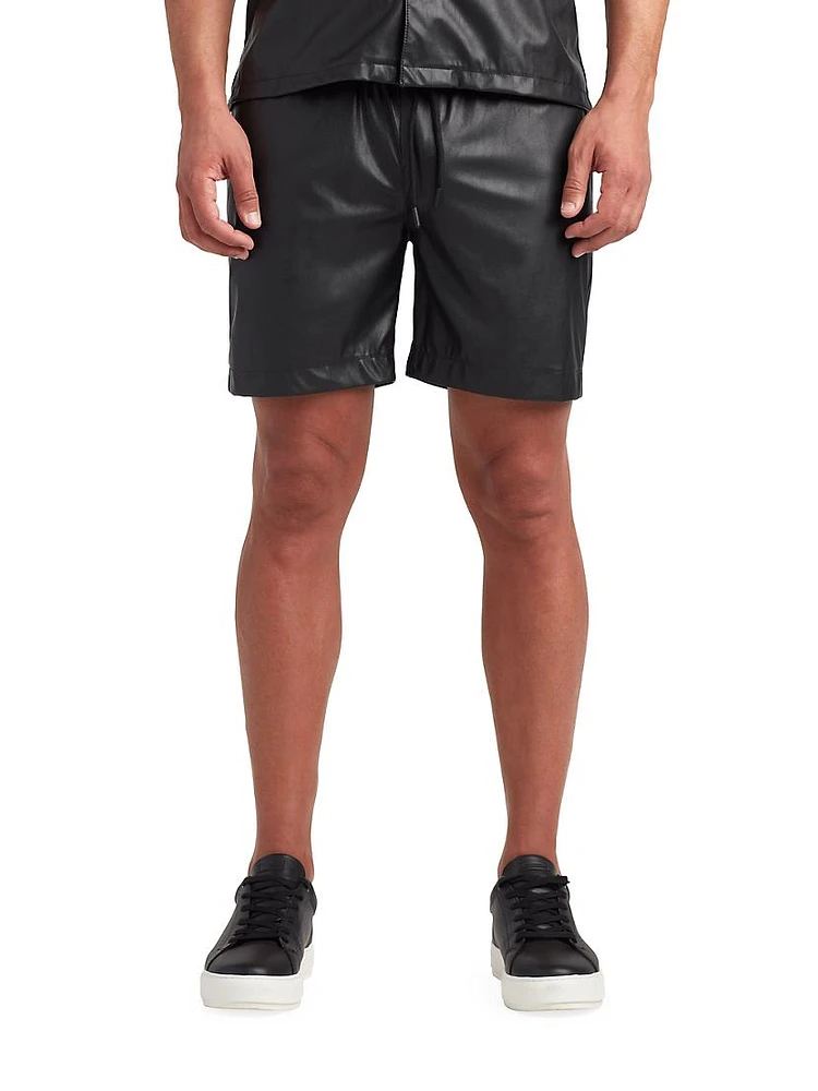 Bond Faux Leather Shorts