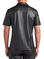 Bond Faux Leather Short-Sleeve Shirt