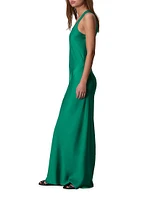 Daisy Satin Sleeveless Maxi Dress