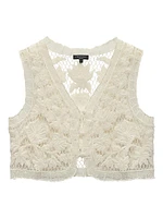 Coralie Crochet Cropped Vest Top