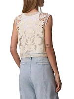 Coralie Crochet Cropped Vest Top