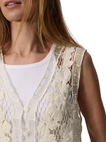 Coralie Crochet Cropped Vest Top