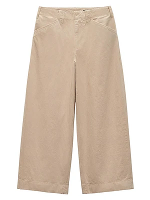 Banks Cotton Wide-Leg Pants