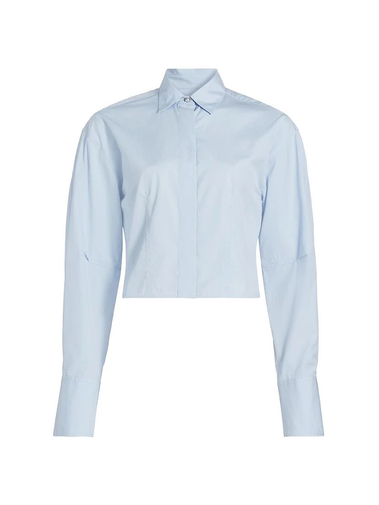 Claudia Cropped Poplin Shirt