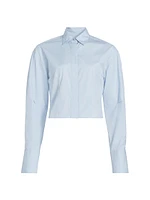 Claudia Cropped Poplin Shirt