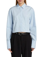 Claudia Cropped Poplin Shirt