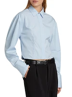 Claudia Cropped Poplin Shirt