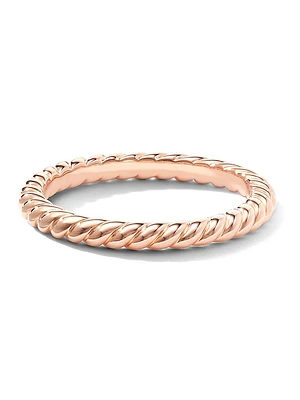 DY Cable Band Ring 18K Rose Gold