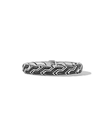 Forged Carbon Link Bracelet in Sterling Silver, 11.5MM