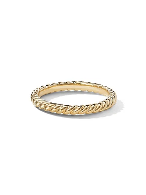 DY Cable Band Ring 18K Yellow Gold, 2.45MM