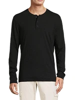 Cotton Crewneck Henley