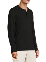 Cotton Crewneck Henley