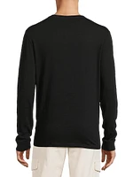 Cotton Crewneck Henley