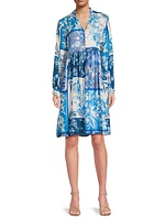 Thula Floral Silk Midi-Dress