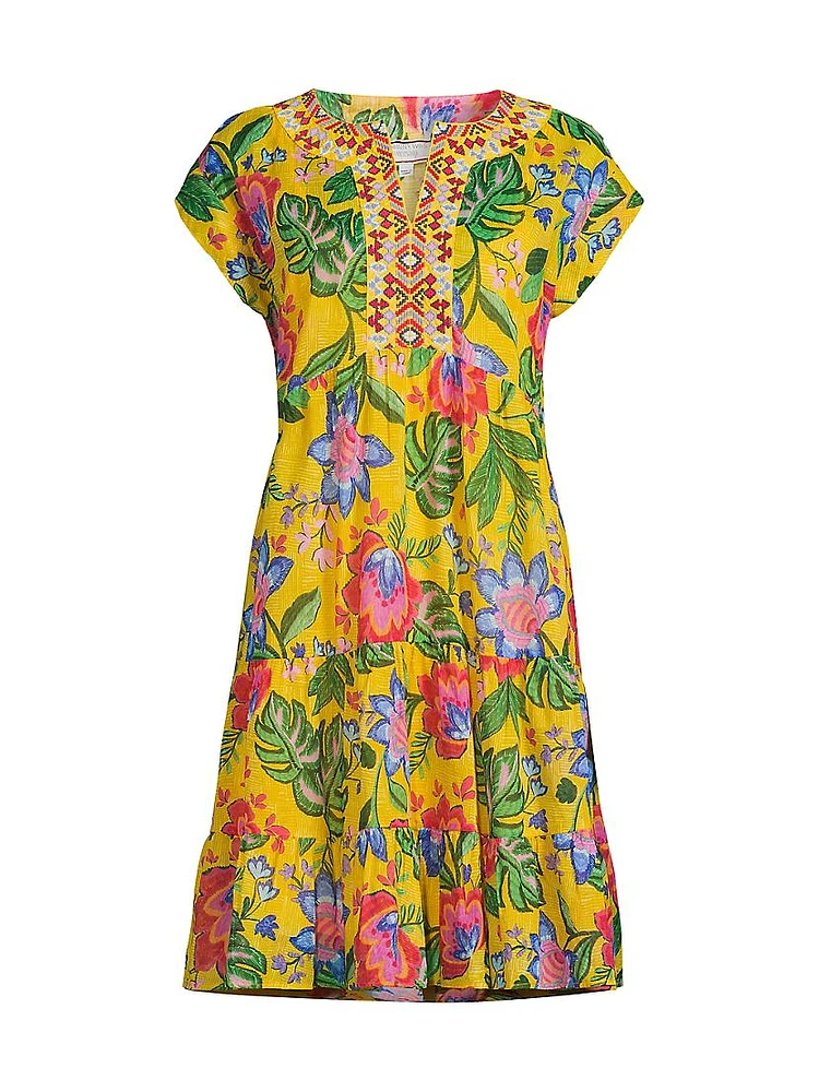 Dolman Prairie Floral Cotton Dress