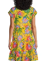 Dolman Prairie Floral Cotton Dress