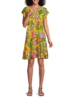 Dolman Prairie Floral Cotton Dress